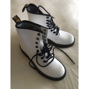 Brand new, white Dr. Marten’s